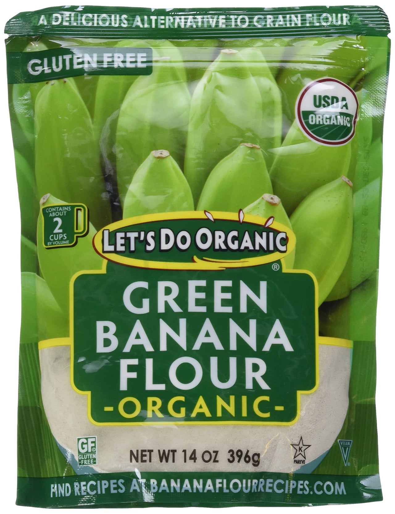Let's  Do Organic Green Banana Flour, 14 Ounce (BWA25059)