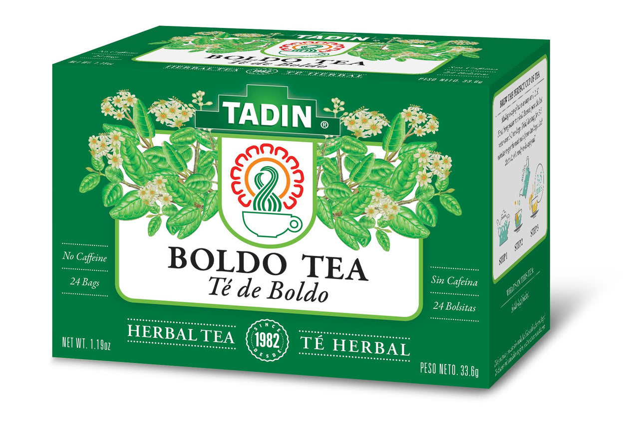 Tadin Boldo Herbal Tea, Caffeine Free, 24 Count, Pack of 6