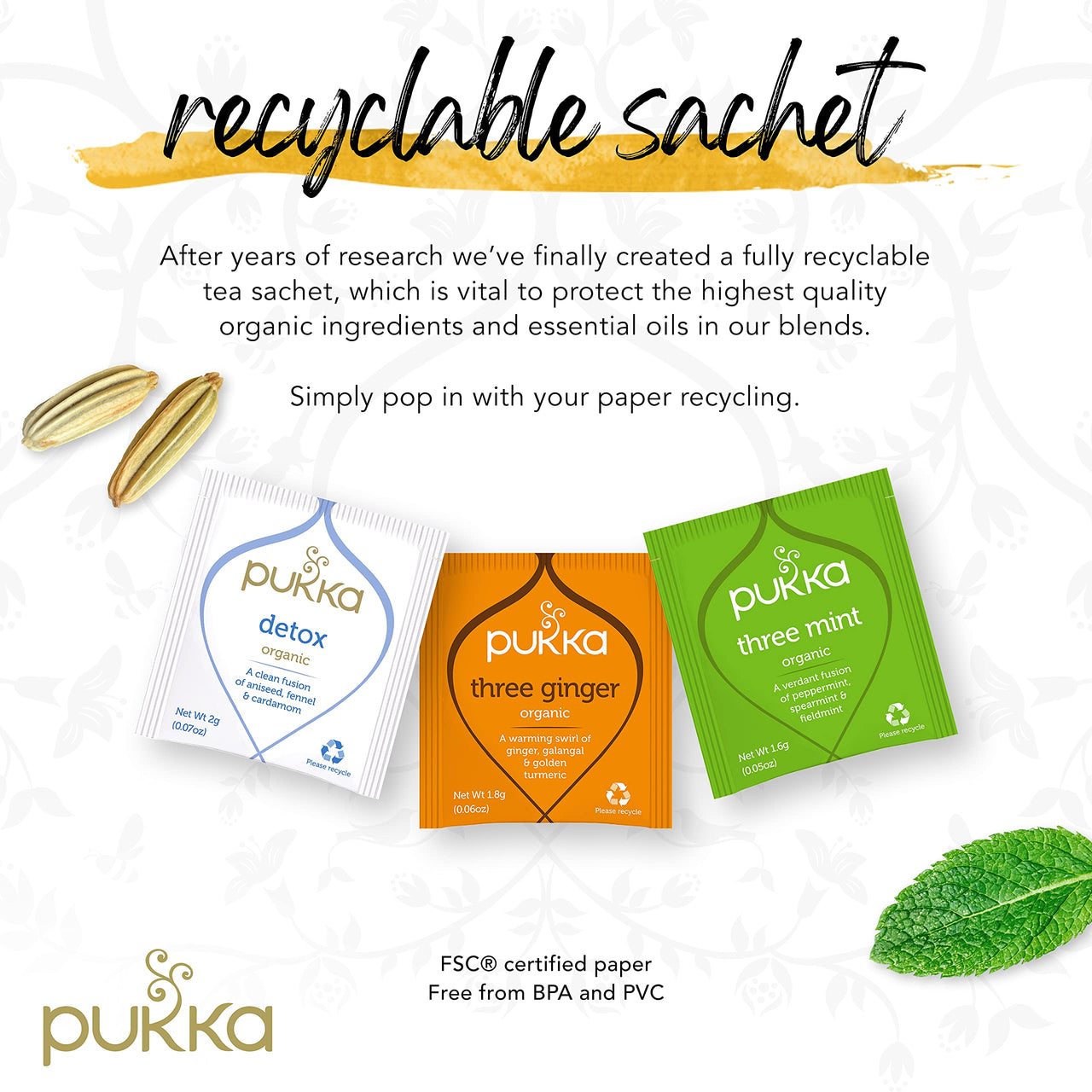 Pukka Organic Tea Bags, Digestion Organic Tea Bundle Herbal Tea with Three Mint, Three Ginger & Detox, 20 Count (Pack of 3)