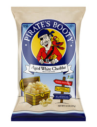 Pirate's  Booty Cheese Puffs, Healthy Kids Snacks, Easter Snacks, Real Aged White Cheddar, 10oz Party Sized Bag