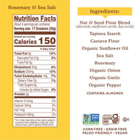 Simple Mills Almond Flour Crackers, Rosemary & Sea Salt - Gluten Free, Vegan, Healthy Snacks, 4.25 Ounce (Pack of 1)