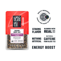 Tiesta Tea - Passion Berry Jolt, Loose Leaf Raspberry Passion Fruit Black Tea, High Caffeine, Hot & Iced Tea, 1.5 oz Pouch - 25 Cups, Natural, Flavored, Black Tea Loose Leaf