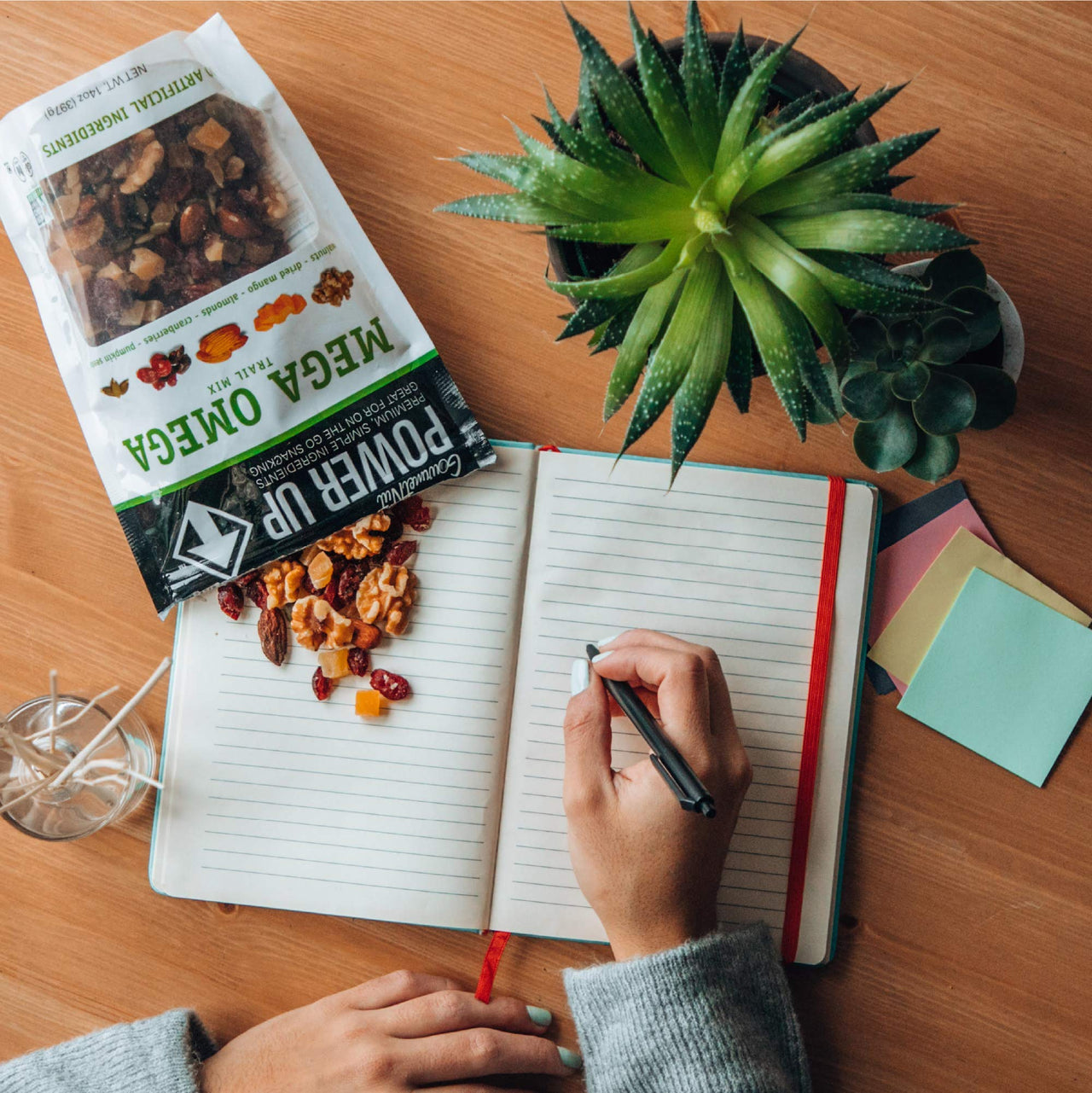 Power Up Trail Mix, Mega Omega Trail Mix, Non-GMO, Vegan, Gluten Free, No Artificial Ingredients, Gourmet Nut, 14 Ounce Bag