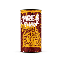 Fire & Flavor Kansas City Rib Rub, Authentic Kansas City BBQ Flavored Dry Seasoning for Ribs, Signature Blend, Gluten Free, Kosher, GMO Free, 9oz