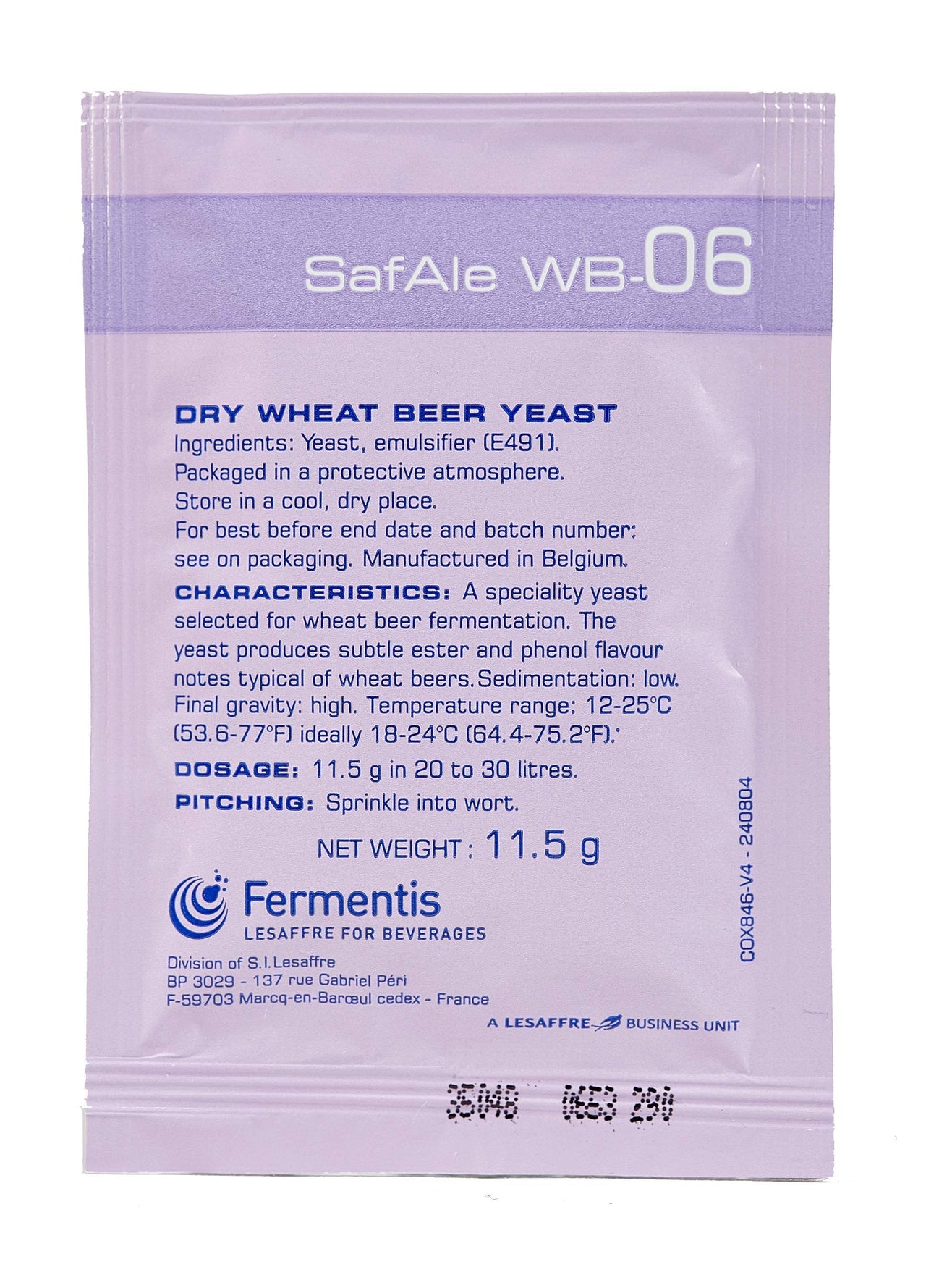 Fermentis SafAle WB-06 Beer/Ale Yeast - Pack of 1 - With North Mountain Supply Freshness Guarantee