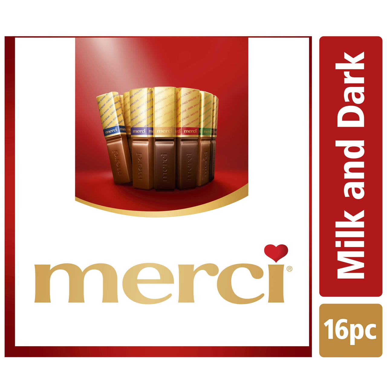MERCI Finest Assortment of Eight European Chocolates, 7 Ounce Box | Chocolate Gift Box for Holiday Gifts, Teacher Gifts, Gifts for Mom, Gifts for Dad, Thank You Gifts or Personalized Gifts