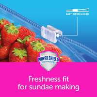 Ziploc Quart Food Storage Freezer Slider Bags, Power Shield Technology for More Durability, 34 Count