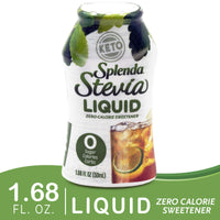 SPLENDA STEVIA LIQUID, Zero Calorie Sweetener Drops, 1.68 Ounce Bottle (Pack of 1), 1.68 Fl Oz (Pack of 1)