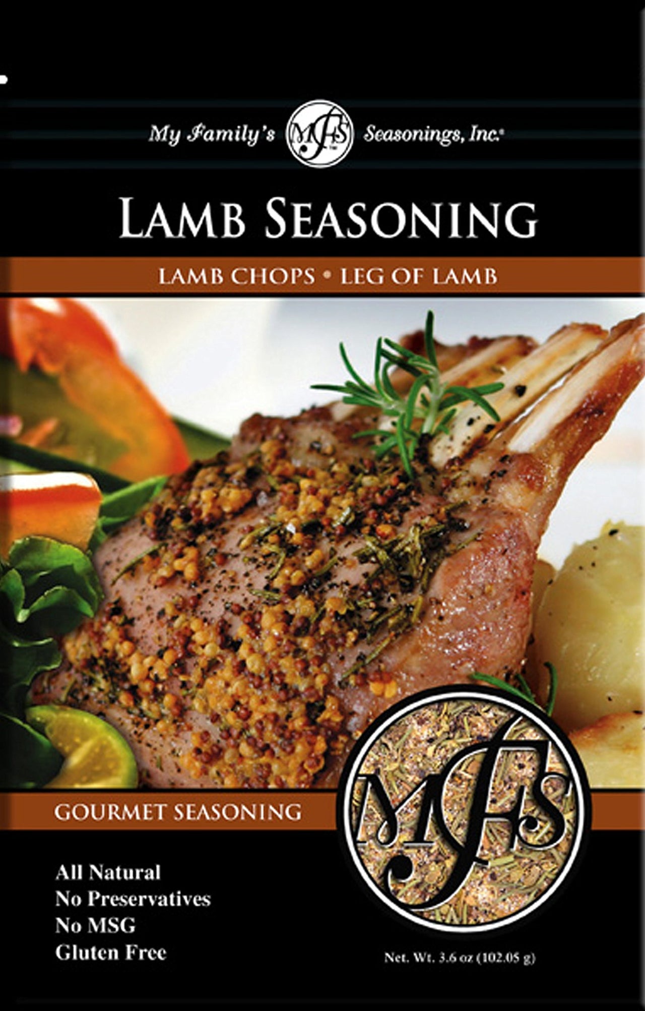 My Family's  Lamb Seasoning, 3.6 oz Pouch