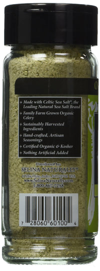 Gourmet Celtic Sea Salt Organic Celery Seasoned Salt Blend  Classic Celery Salt Adds Bold Herb Flavor to a Variety of Dishes, Hand Crafted and Organic, 3.7 Ounces