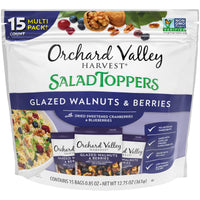 Orchard Valley Harvest Glazed Walnuts and Berries Salad Toppers, 0.85 Ounce Bags, Non-GMO, No Artificial Ingredients 15 Count (Pack of 1)