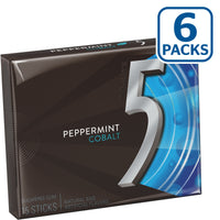 5 Sugar Free Gum, Cobalt Peppermint, 6 Count (Pack of 1)