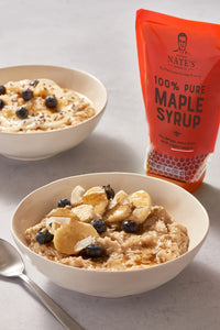 Nate's  100% Pure Maple Syrup - 10.75 oz Sustainable Pouch - 100% Real Maple Syrup with No Additives - All-Natural Topping for Waffles and Pancakes - Non-GMO Maple Syrup