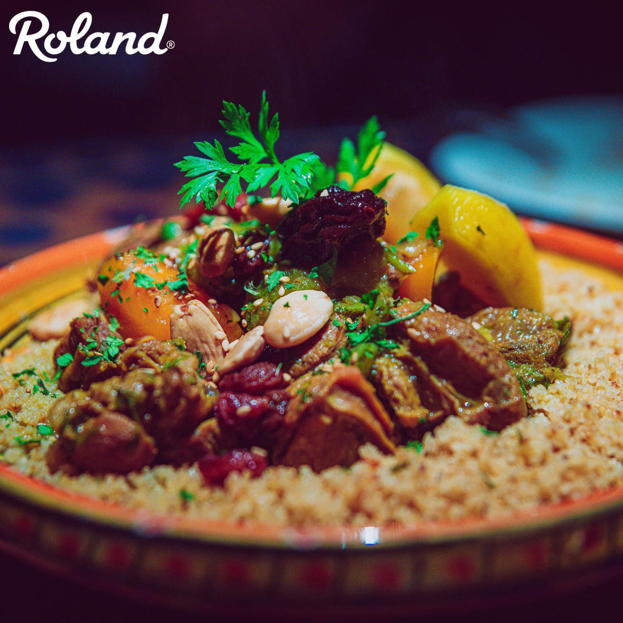 Roland Foods Tuscan Herb Israeli Couscous, Sourced in the USA, 6.3-Ounce Pouch