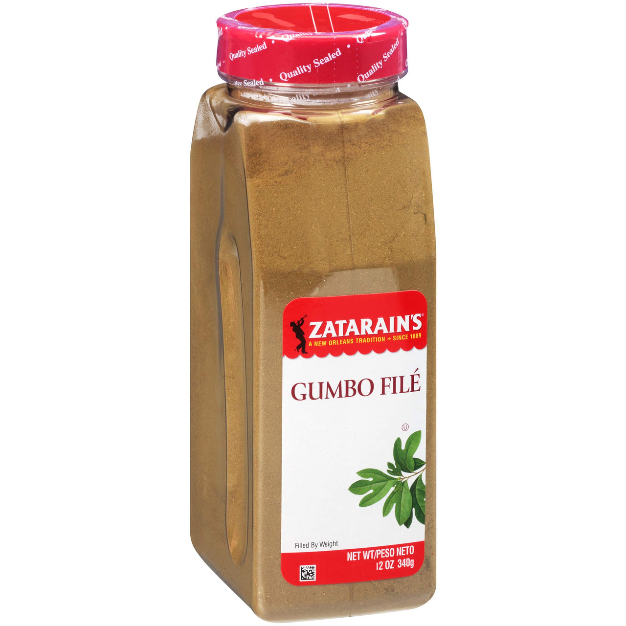 Zatarain's  Gumbo Fil, 12 oz - One 12 Ounce Container of Gumbo Fil Seasoning Made Sassafras Tree Leaves, Best for Cajun Gumbo Soup or Seafood Stew