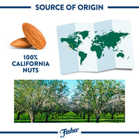 Fisher Whole Almonds, 6 Ounces, Unsalted, Low Carb Snack, No Preservatives, Naturally Gluten Free, Non-GMO, Keto, Paleo, Vegan Friendly