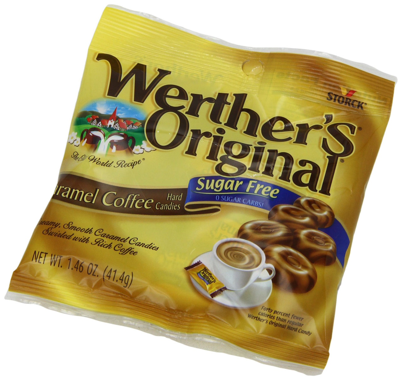 Werther's  Original Hard Sugar Free Caramel Chocolate Candy, 1.46 Ounce (Pack of 12)