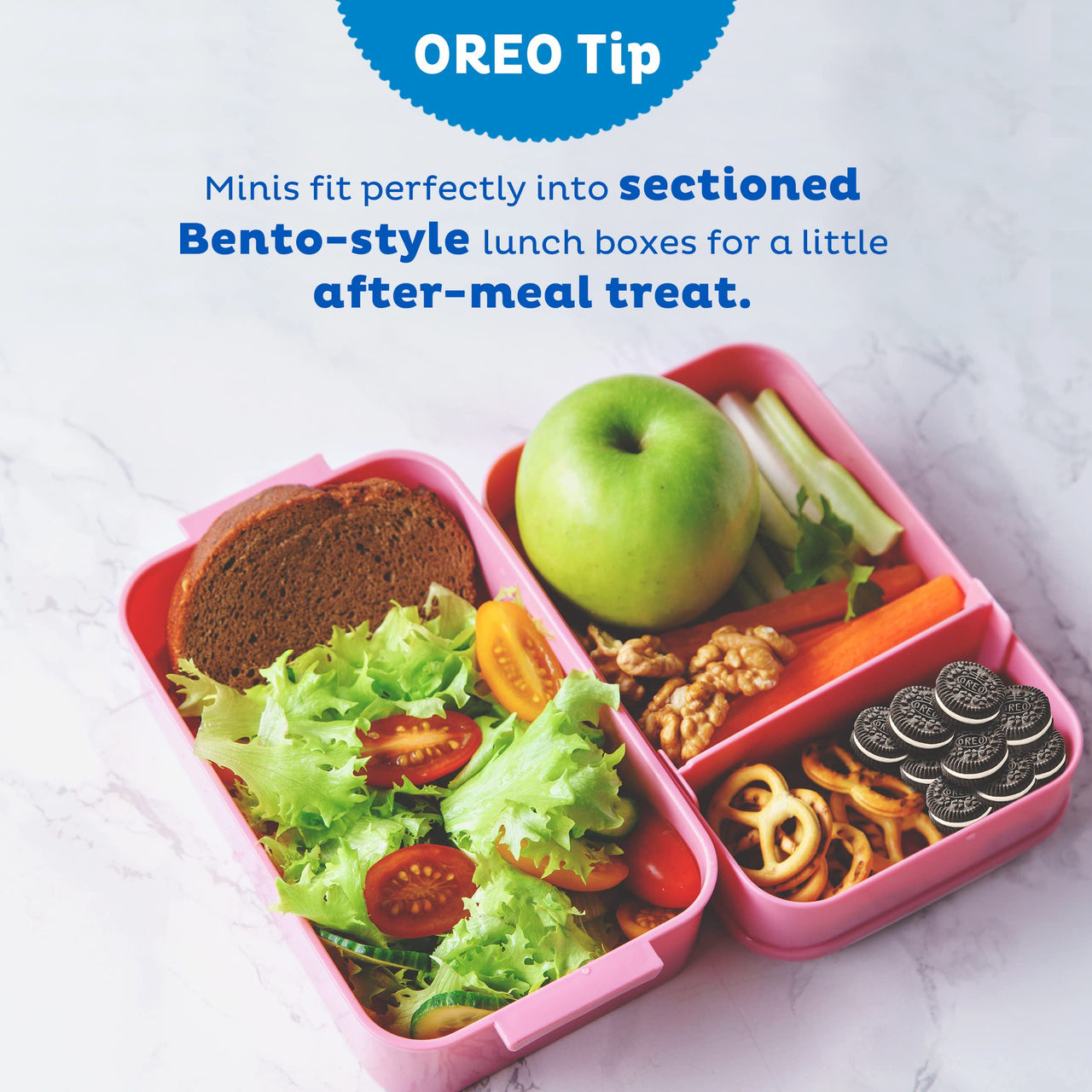 OREO Mini Chocolate Sandwich Cookies Go-Pak, On The Go Snacks, 3.5 oz (Pack of 2)