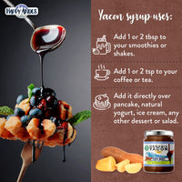 Happy Andes Organic Yacon Syrup oz. 100 Vegan Raw LowCalorie Peruvian Sweetener Sugar Substitute for Blood Glucose Control Healthy GlutenFree NonGMO Natural Prebiotic Superfood, honey, 7.17 Fl Oz