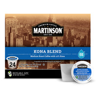 Martinson Single Serve Coffee Capsules, Kona Blend, Compatible with Keurig K-Cup Brewers, 24 Count