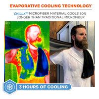 Ergodyne Chill Its 6602MF Cooling Towel, Soft Microfiber Material, UPF 50+,Blue,41