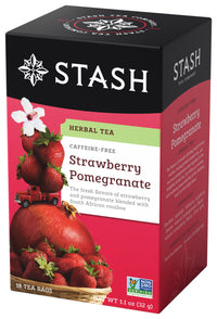Stash Tea Strawberry Pomegranate Red Tea, 18 Count Tea Bags in Foil, (Pack of 6)