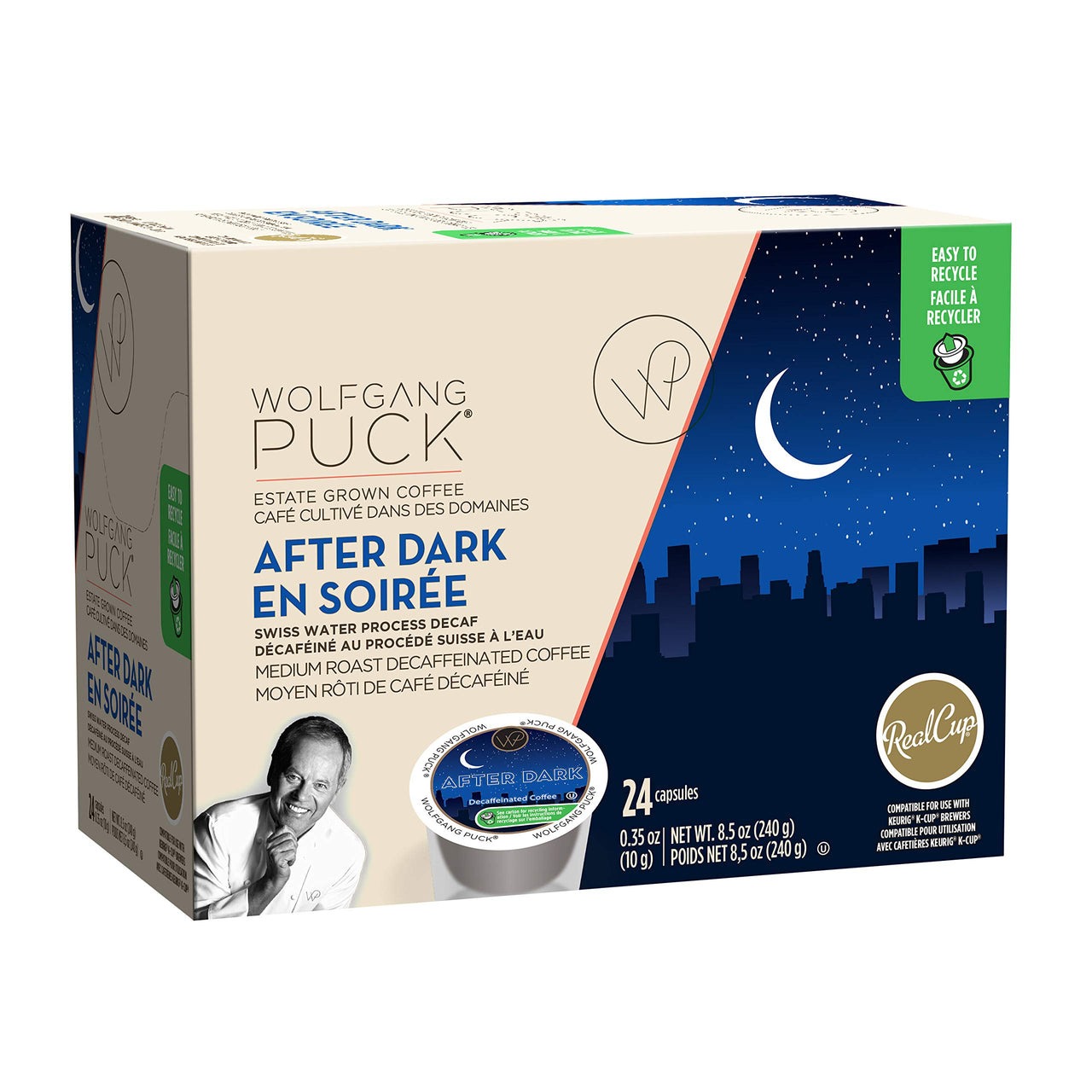 Wolfgang Puck Coffee Single Serve Capsules, After Dark, 24 Count
