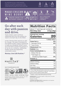 Navitas Organics Maqui Powder, 3 oz. Pouch, 17 Servings  Organic, Non-GMO, Freeze-Dried, Gluten-Free