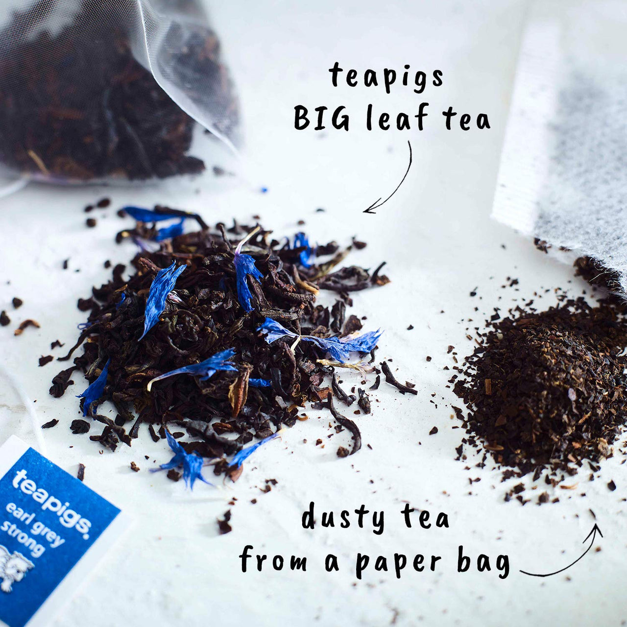 Teapigs Earl Grey Strong Tea Made with Whole Leaves (6 Packs of 15 Tea Bags)