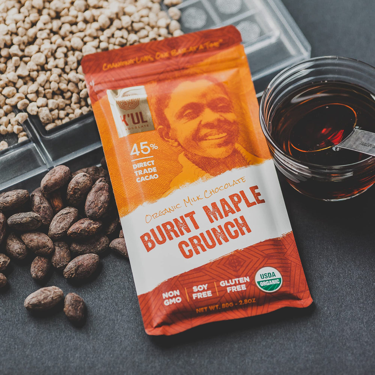 K'UL Chocolate Bars | 3 Pack Burnt Maple Crunch + Sea Salt Almond + Himalayan Sea Salt Milk & Dark Chocolate | Organic, Vegan Chocolate, Gluten Free, Soy Free, Non-GMO, Bean-to-Bar, Fair Trade Milk & Dark Chocolate