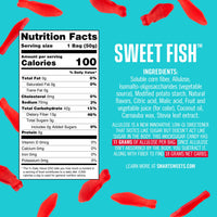 SmartSweets Sweet Fish, Candy with Low Sugar (3g), Low Calorie(100), Plant-Based, Free From Sugar Alcohols, No Artificial Colors or Sweeteners, 1.8oz. (Pack of 6)
