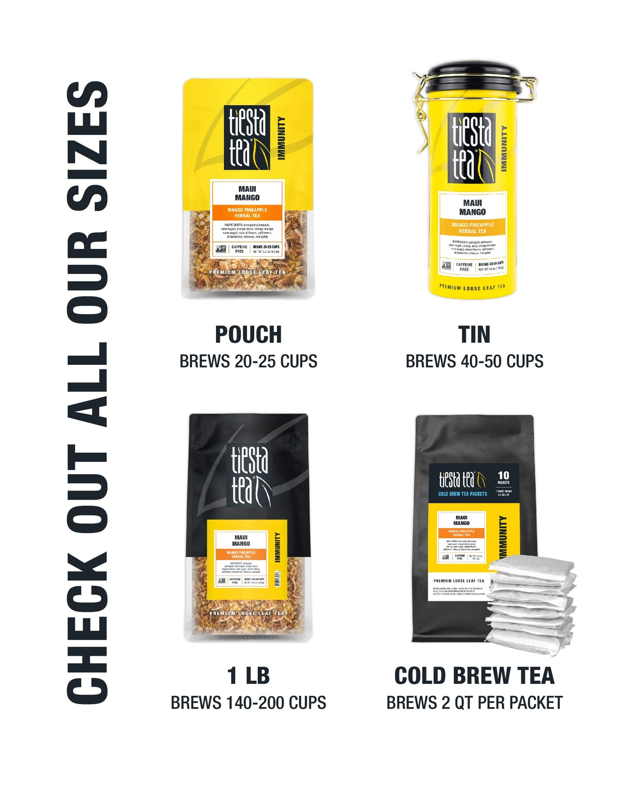 Tiesta Tea - Maui Mango, Loose Leaf Mango Pineapple Herbal Tea, Non-Caffeinated, Hot & Iced Tea, 6 oz Tin - 50 Cups, Natural Flavors, No Artificials, Herbal Tea Loose Leaf Blend