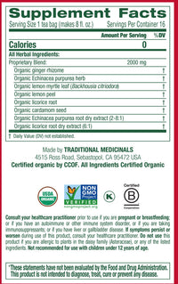 Traditional Medicinals Organic Immune Zoom Lemon Ginger Tea - 16 Ct.