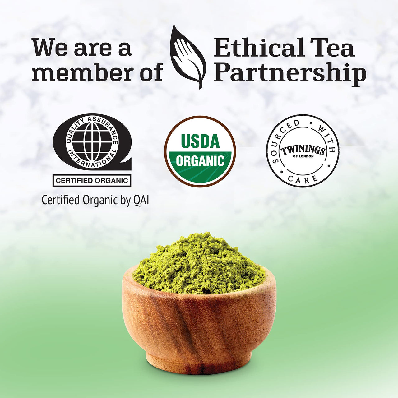 Twinings Organic Japanese Matcha, Pure Ground Green Tea Powder Culinary Grade, 3.53 Ounce/100g Bag