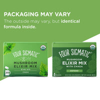 Chaga Mushroom Elixir by Four Sigmatic | Coffee Alternative with Organic Chaga Mushroom Powder, Rose Hips & Mint | Immune Support & Overall Wellness | Pack of 20