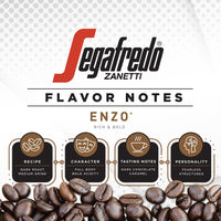 Segafredo Zanetti Ground Coffee, Enzo Dark Roast, Made with Arabica, Vivacious and Balanced Flavor