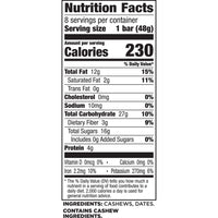 Larabar Cashew Cookie, Gluten Free Vegan Fruit & Nut Bar, 1.7 oz Bars, 8 ct