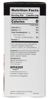 Happy Belly Zero Calorie Pink Saccharin Sweetener, 250 Count