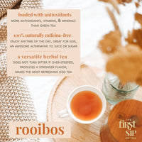 Chocolate Mint Rooibos, Tea Bags, Caffeine Free, Hot & Iced Tea, Antioxidants - 16 Cups | The Spice Hut, First Sip Of Tea