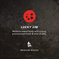 Kicking Horse Coffee Lucky Jim Whole Beans, Medium Roast, Certified Organic Fairtrade Kosher Coffee, Black, 10 Oz