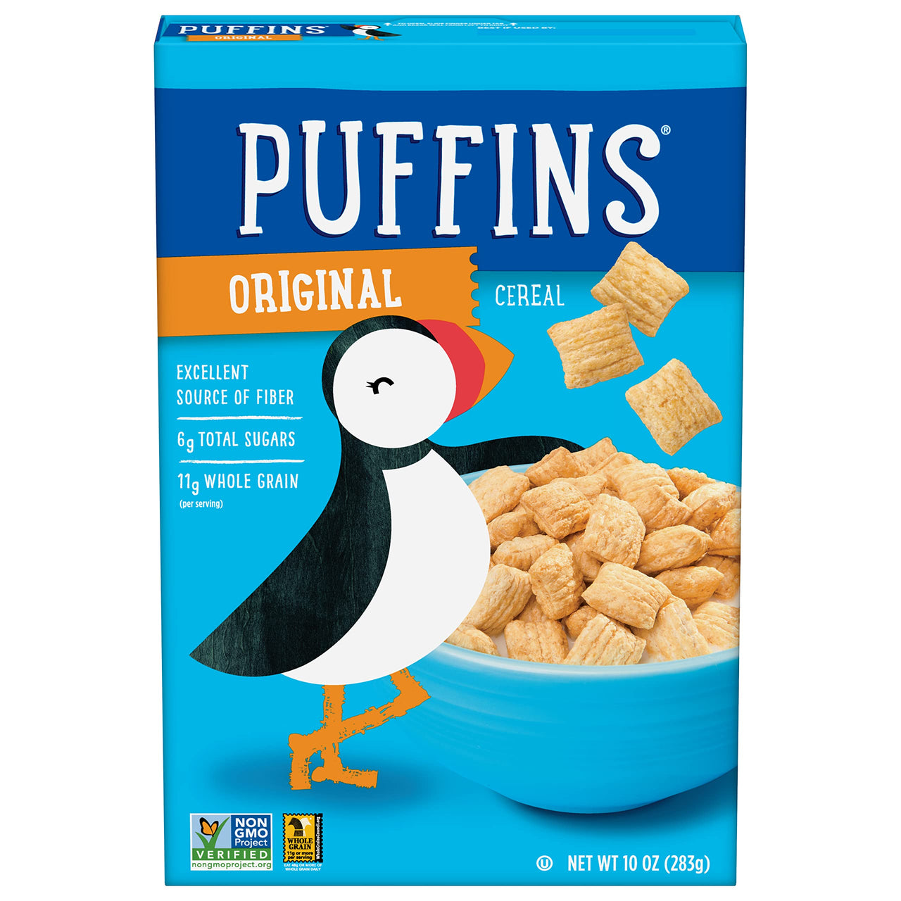 Barbara's  Puffins Original Cereal, Non-GMO, Vegan, 10 Oz Box