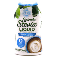 SPLENDA STEVIA LIQUID, French Vanilla Zero Calorie Sweetener Drops, 1.68 Fl Oz (Pack of 1)