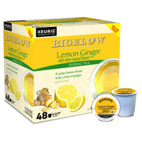 Bigelow Lemon Ginger Keurig K-Cup Pods Herbal Tea, Caffeine Free, 48 Count (Pack Of 1)