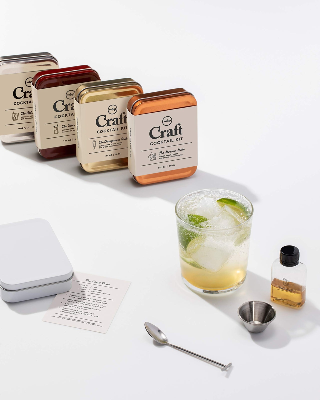 W&P Craft Cocktail Kit, Old Fashioned Portable Kit for Drinks on the Go, Carry On Cocktail Kit, Makes A Great Gift