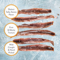 Roland Foods Smoked Anchovy Fillets Packed in Sunflower Oil, Wild Caught from Spain, 1.8-Ounce Tin