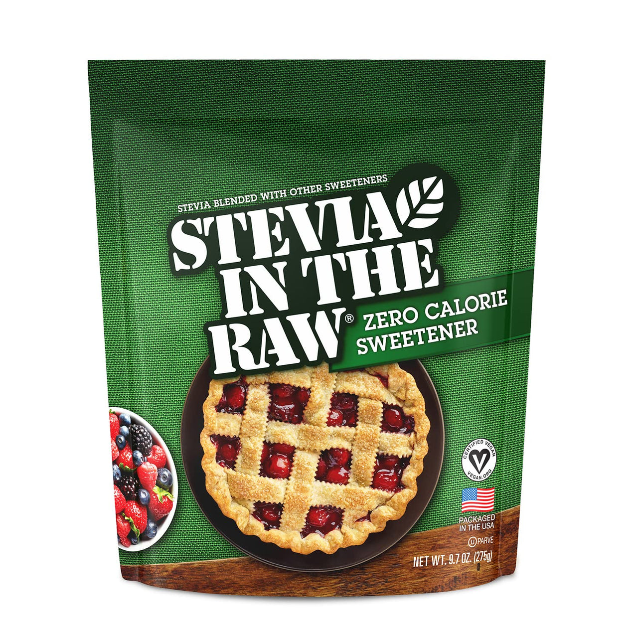 Stevia In The Raw Bakers Bag, Plant Based Zero Calorie Sweetener, No Added Flavors or erythritol, Sugar-free Sugar Substitute for Baking, Suitable For Diabetics, Vegan, Gluten-Free, 9.7Oz Bag (Pack of 1)