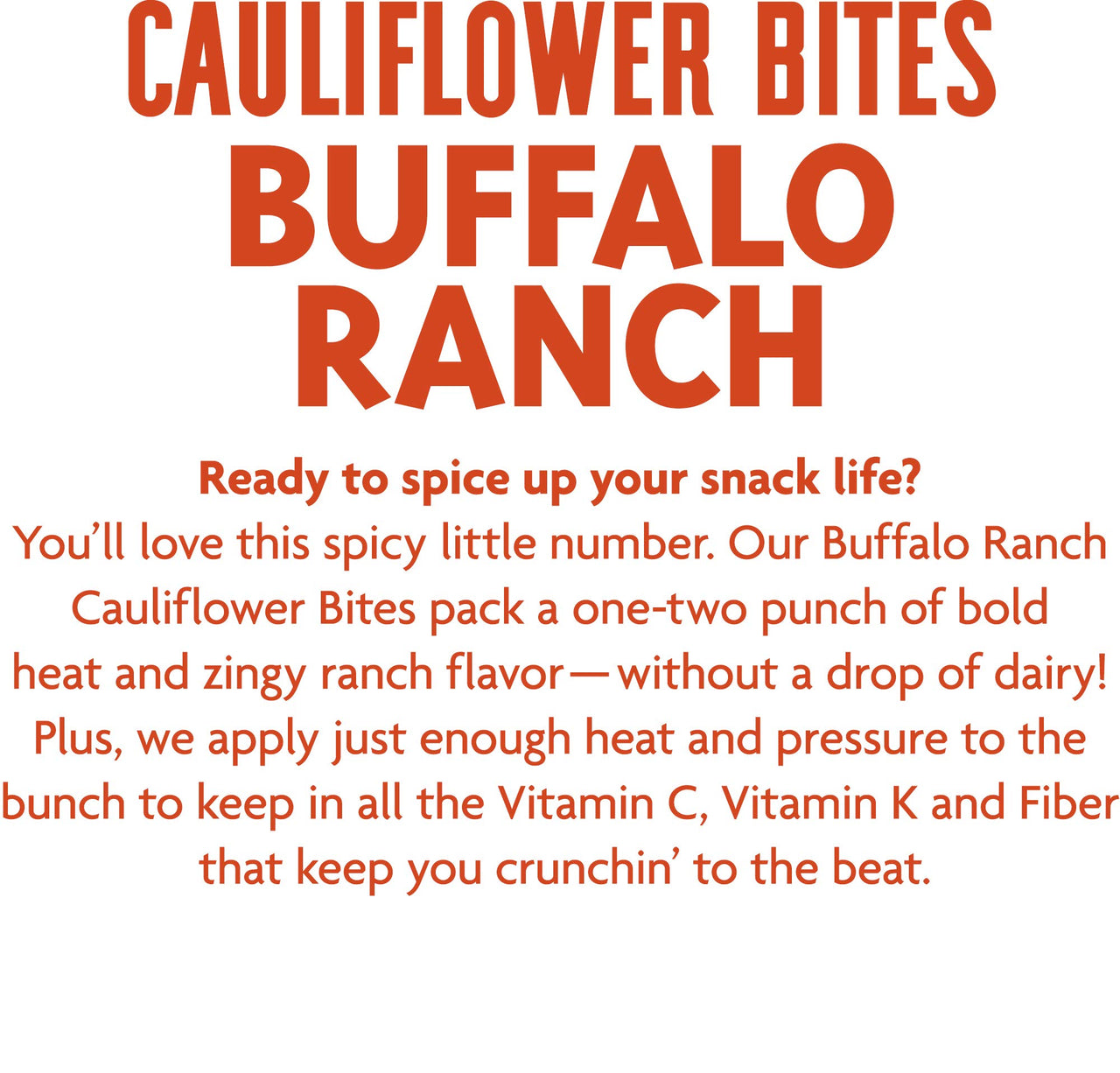Rhythm Superfoods Crunchy Cauliflower Bites, Buffalo Ranch, Organic & Non-GMO, 1.4 Oz, Vegan/Gluten-Free Vegetable Superfood Snacks