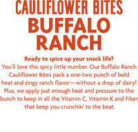 Rhythm Superfoods Crunchy Cauliflower Bites, Buffalo Ranch, Organic & Non-GMO, 1.4 Oz, Vegan/Gluten-Free Vegetable Superfood Snacks