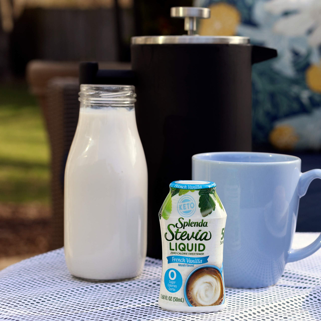 SPLENDA STEVIA LIQUID, French Vanilla Zero Calorie Sweetener Drops, 1.68 Fl Oz (Pack of 1)