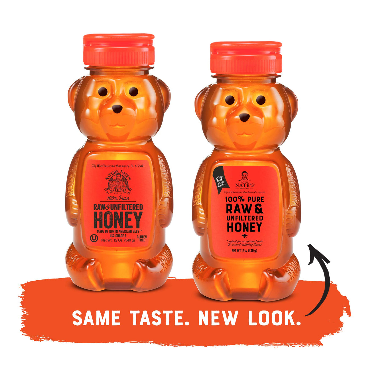 Nature Nate's  100% Pure, Raw & Unfiltered, Squeeze Bottle, Honey, 12 Oz